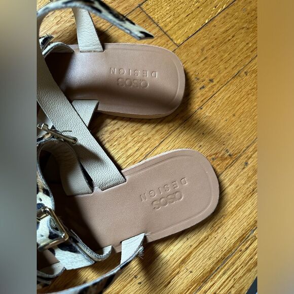 ASOS Design Fion Leopard Print Gladiator Sandals Size 7 VGUC - Picture 4 of 5